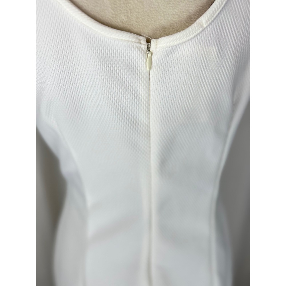 Arden‎ B Sleeveless Sheath Dress Large Egret White Textured V-Neck - Picture 5 of 11